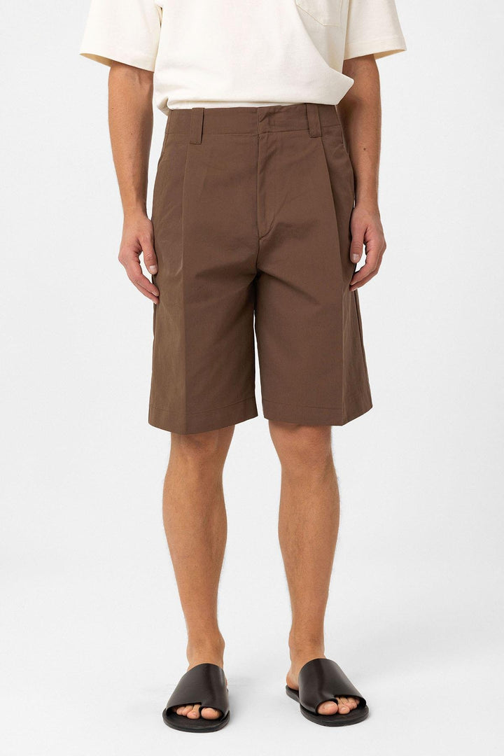 ANT Antioch Coffee High Waist Pleated Relaxed Bermuda Men's Shorts - Southfield