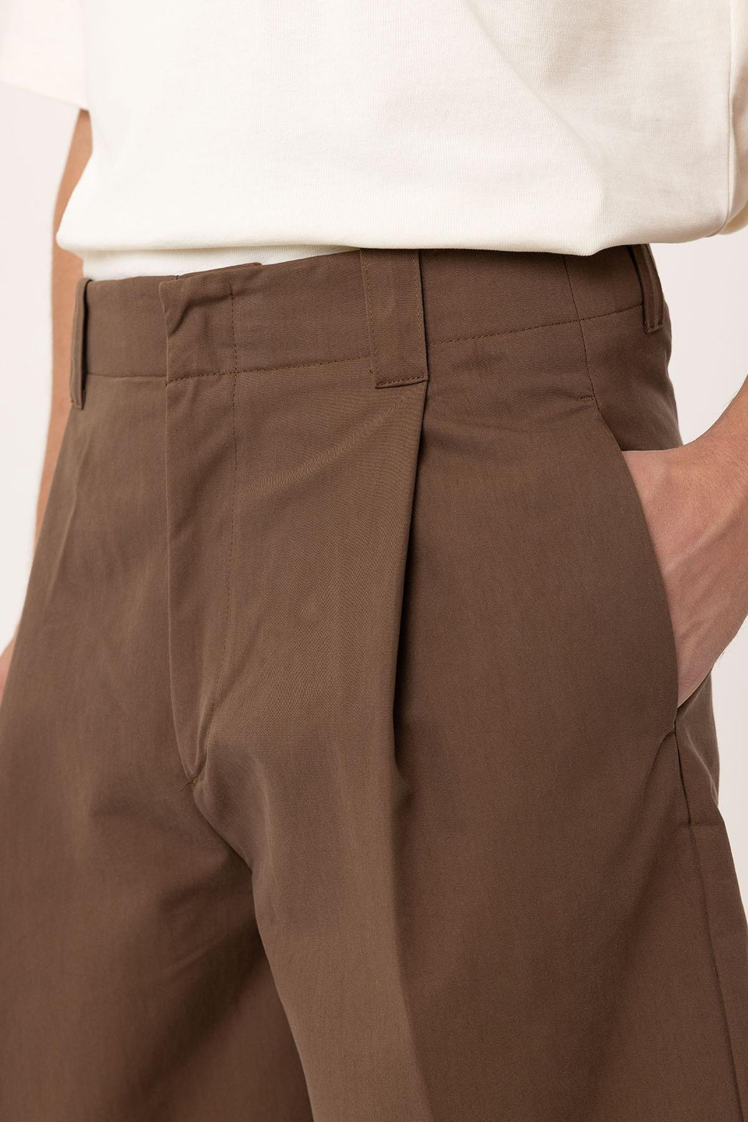 ANT Antioch Coffee High Waist Pleated Relaxed Bermuda Men's Shorts - Southfield
