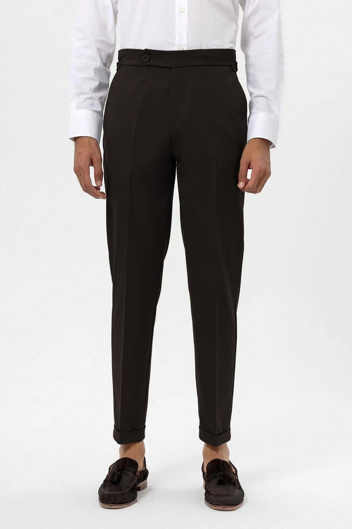 ANT Antioch Kahve Yüksek Bel Regular Fit Erkek Pantolon - Turin