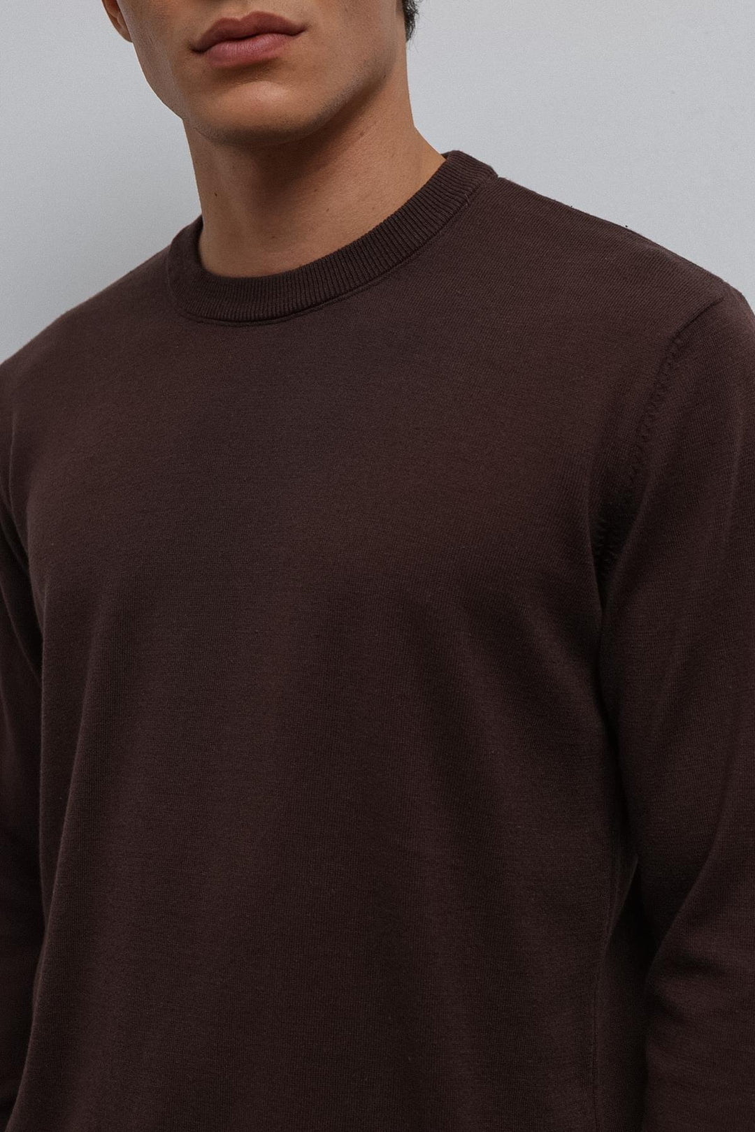 ANT Antioch Kahve Yumuşak Dokulu Basic Erkek Kazak - Worthing