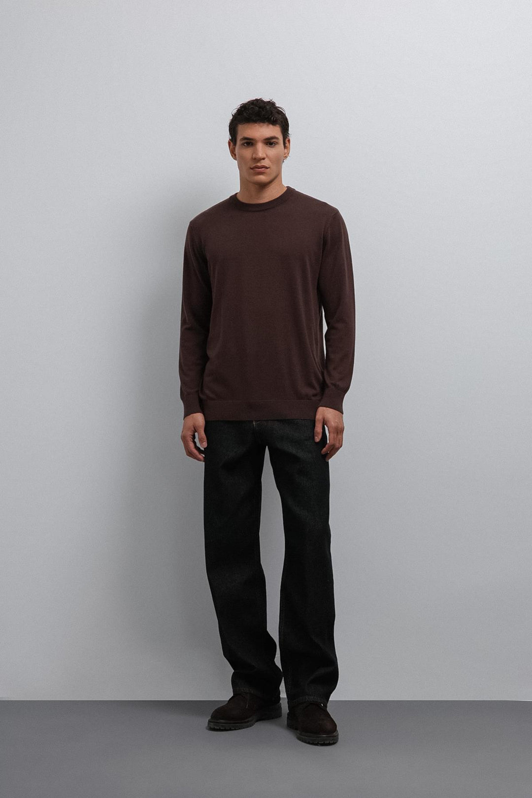 ANT Antioch Kahve Yumuşak Dokulu Basic Erkek Kazak - Worthing