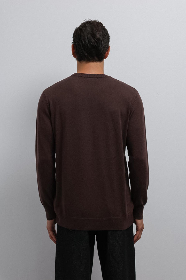 ANT Antioch Kahve Yumuşak Dokulu Basic Erkek Kazak - Worthing