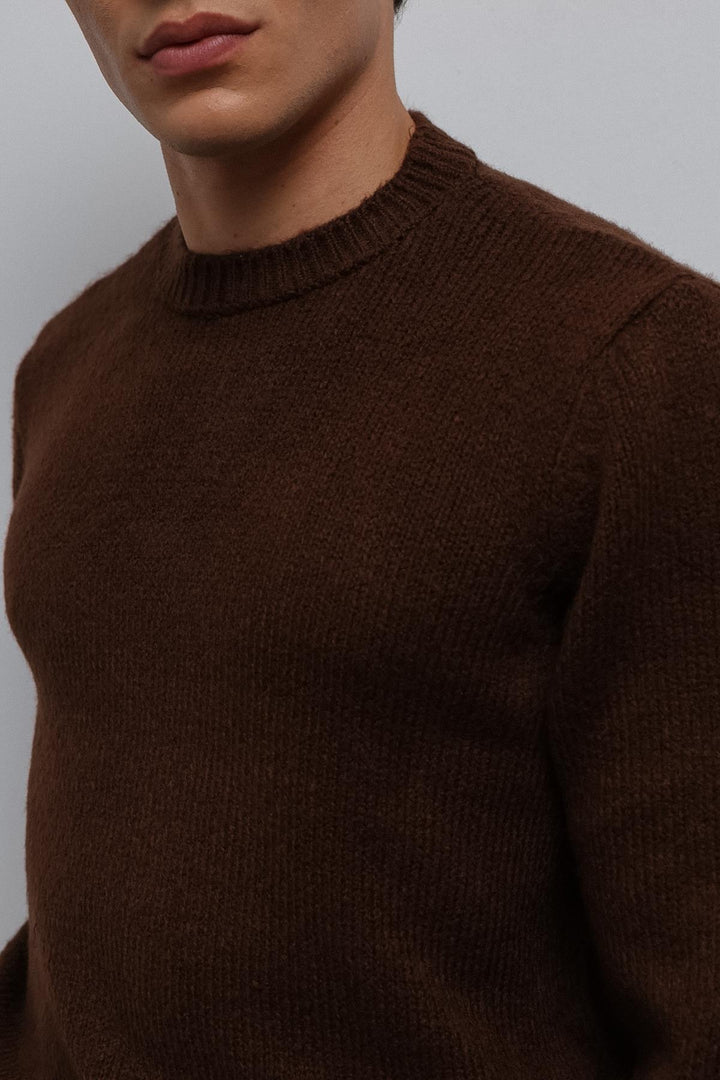 ANT Antioch Coffee Soft Textured Men's Sweater - Maple Grove