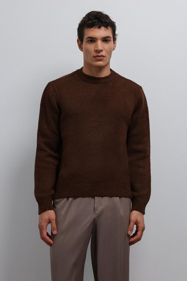 ANT Antioch Coffee Soft Textured Men's Sweater - Maple Grove