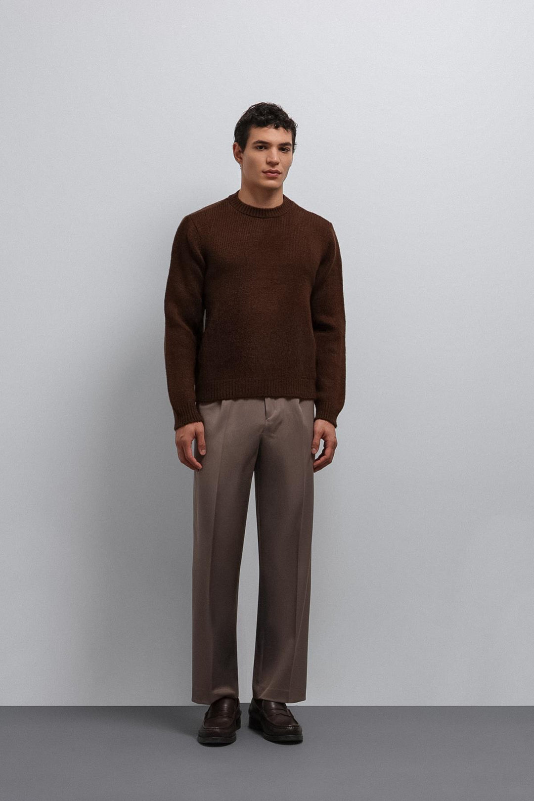 ANT Antioch Coffee Soft Textured Men's Sweater - Maple Grove