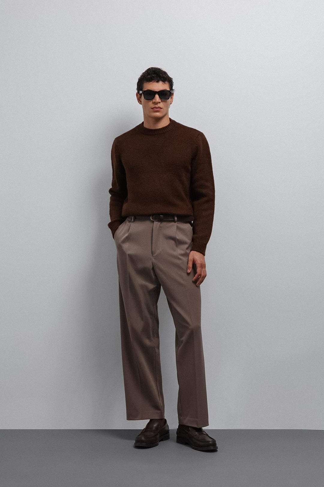 ANT Antioch Coffee Soft Textured Men's Sweater - Maple Grove