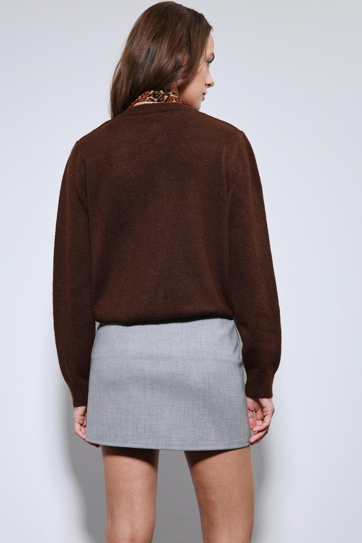 ANT Antioch Kahve Yumuşak Dokulu Hırka - Bergisch Gladbach