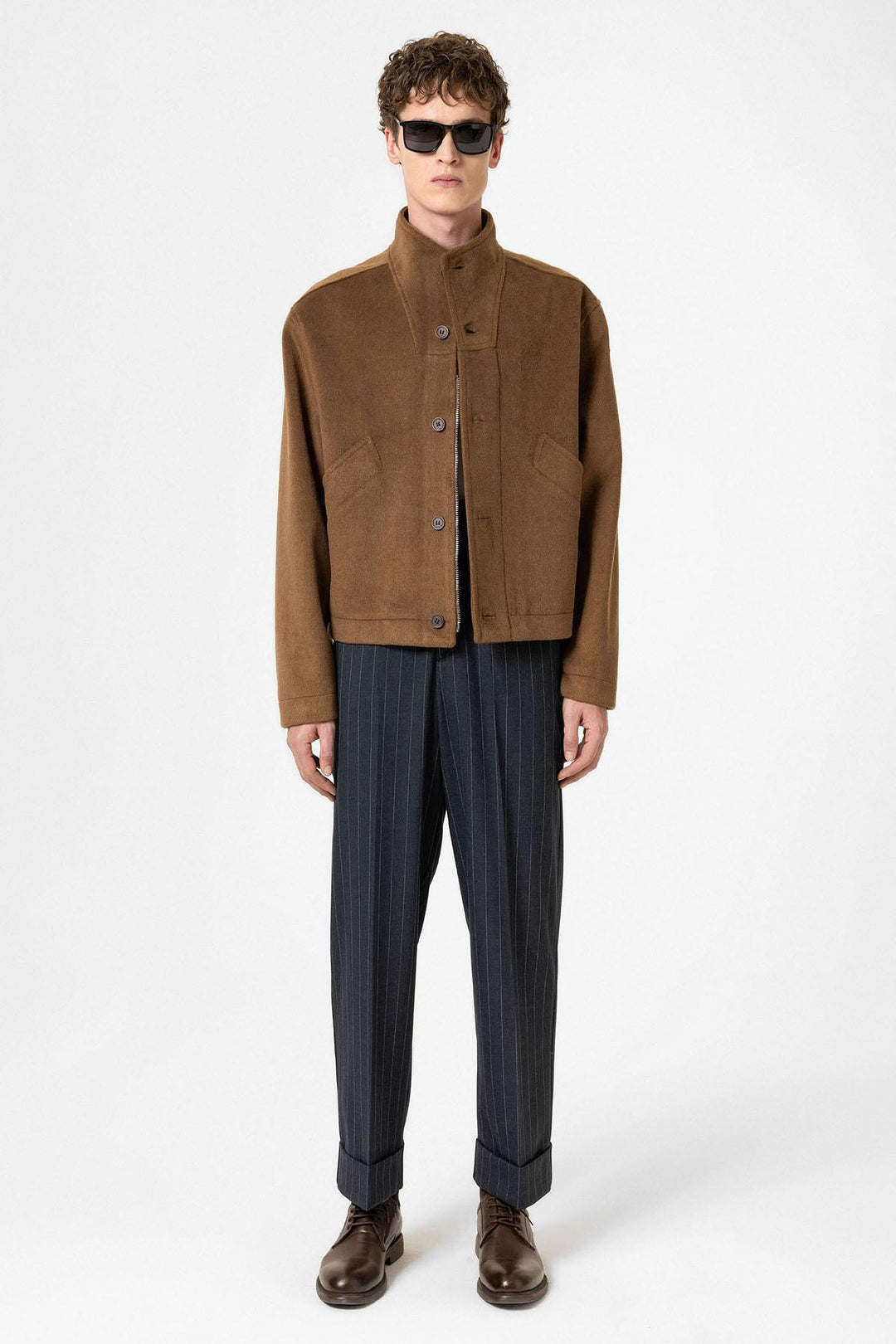 ANT Antioch Coffee Wool Blend Shawl Collar Men's Coat - Barneveld