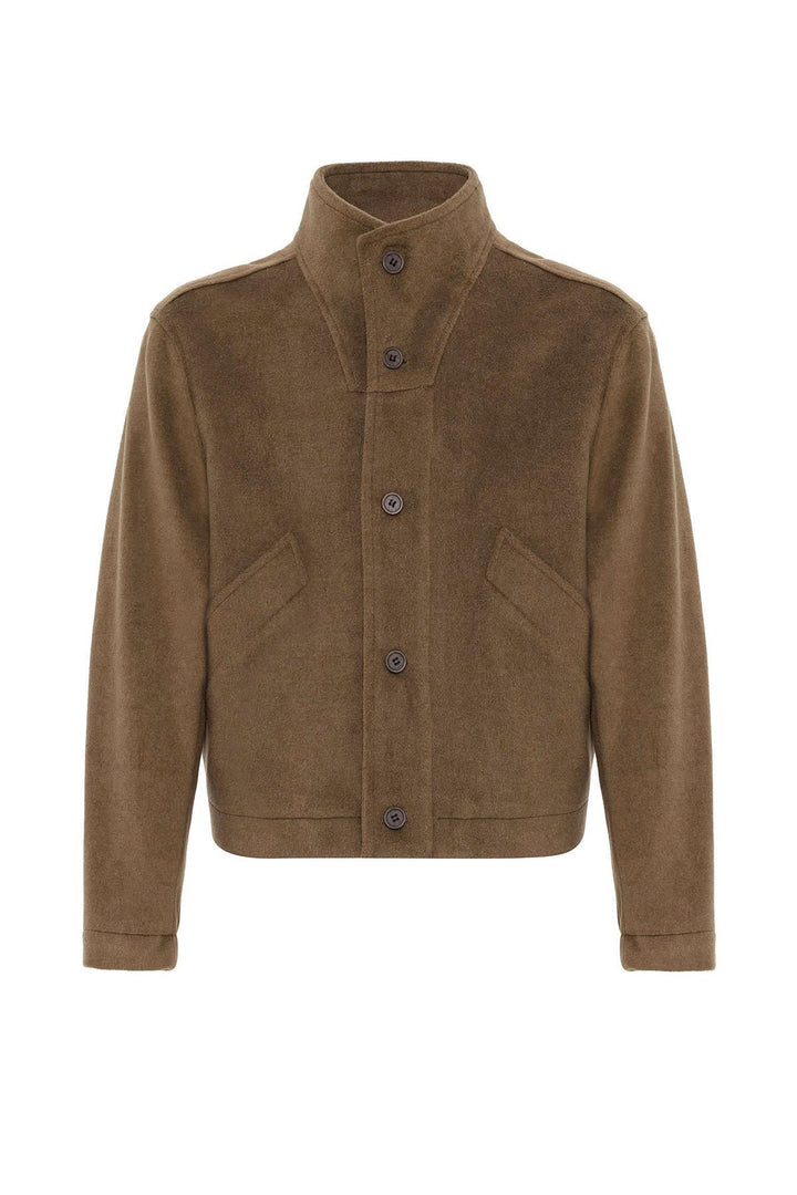 ANT Antioch Coffee Wool Blend Shawl Collar Men's Coat - Barneveld