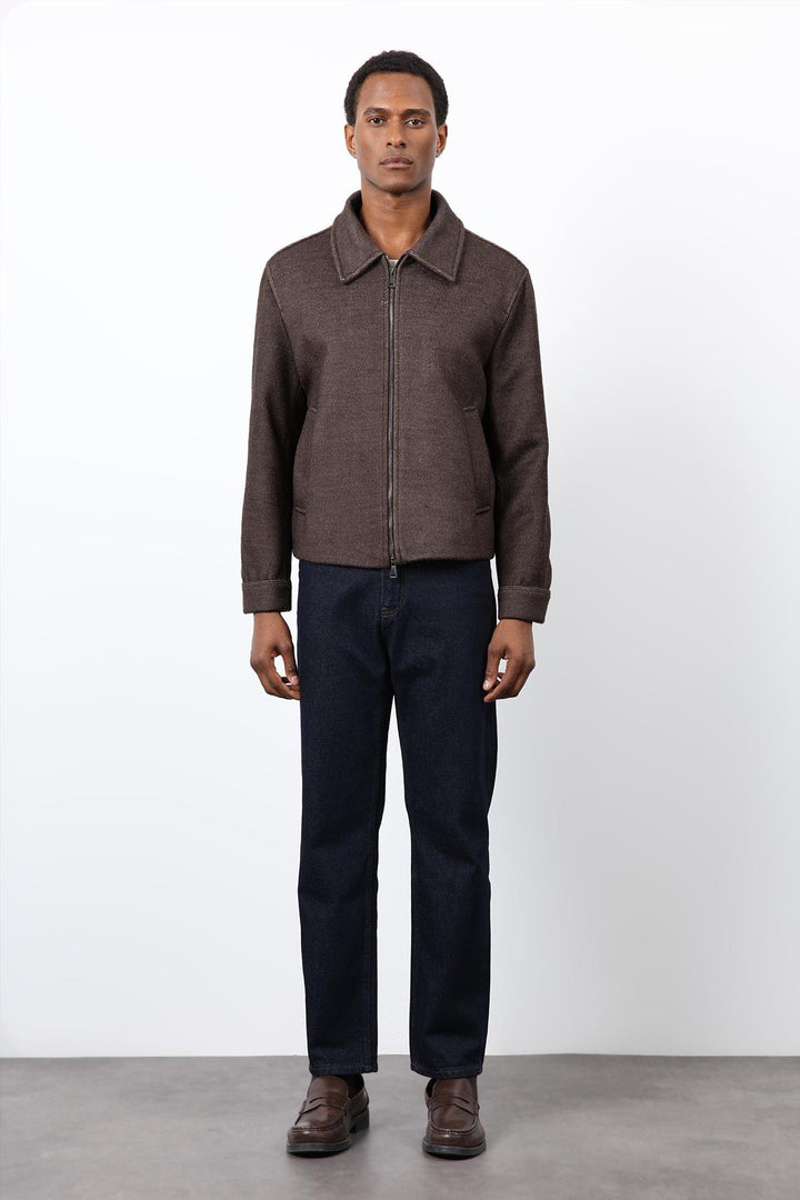 ANT Antioch Coffee Wool Blend Men's Jacket - East Brunswick