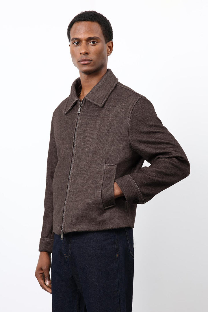 ANT Antioch Coffee Wool Blend Men's Jacket - East Brunswick