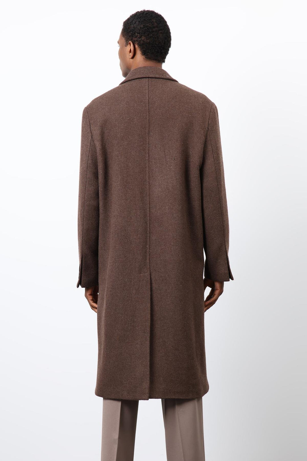 ANT Antioch Kahve Yün Karışımlı Kruvaze Erkek Kaban - Matamoros