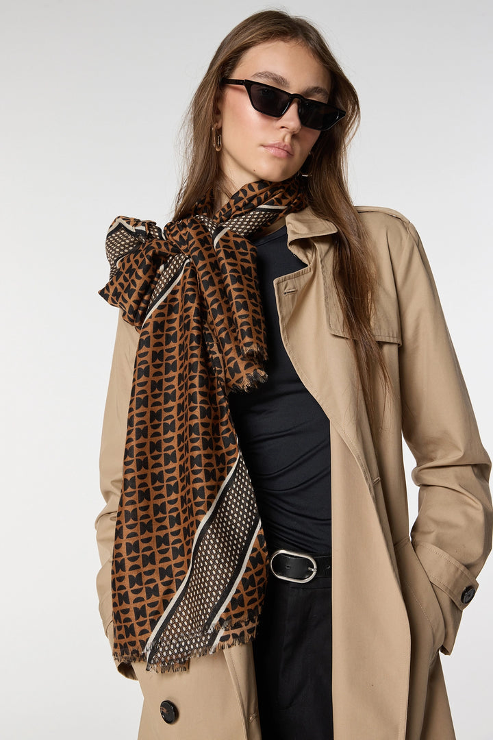 Brown Ethnic Patterned Shawl BCNSV-2515065 - Kensington