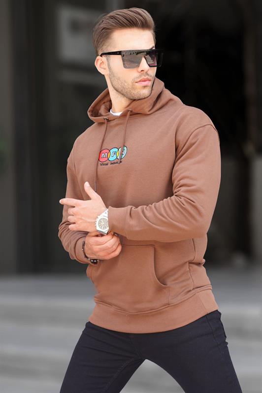 MDX Brown Hooded Embroidered Men's Sweatshirt 6145 - Iserlohn