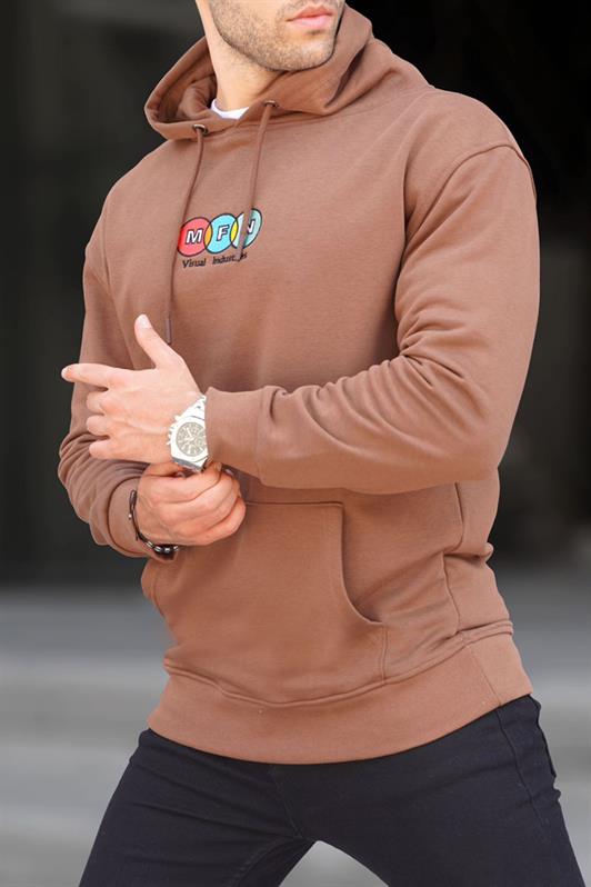MDX Brown Hooded Embroidered Men's Sweatshirt 6145 - Iserlohn