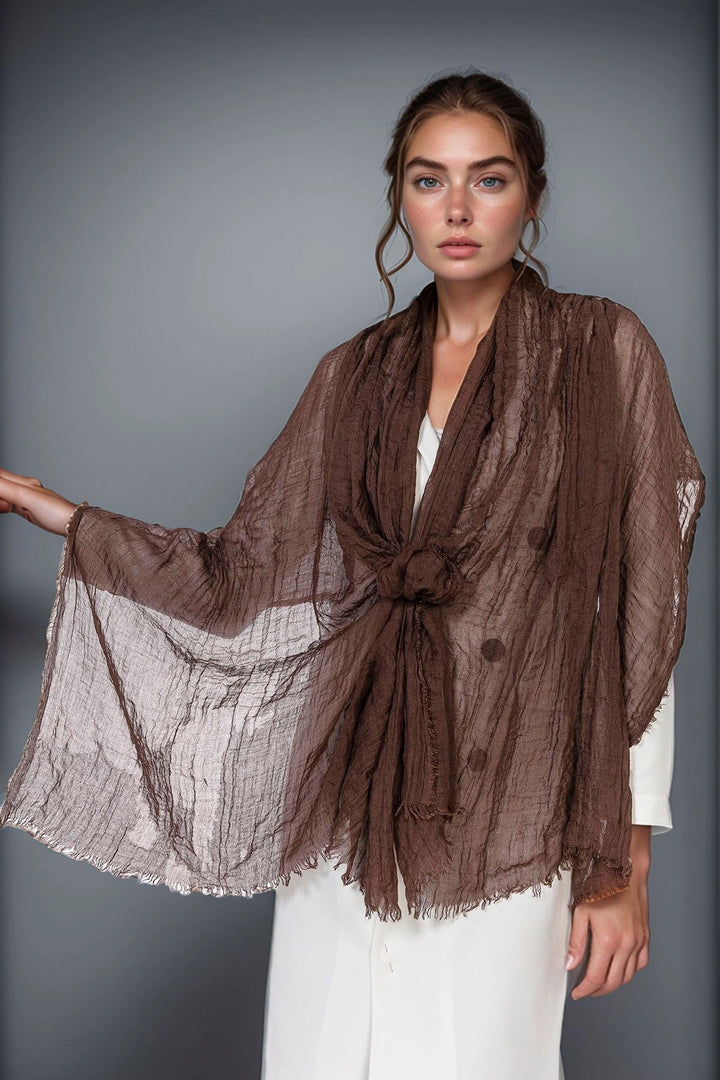Brown Pareo Shawl BCNSV-2513479 - New Rochelle