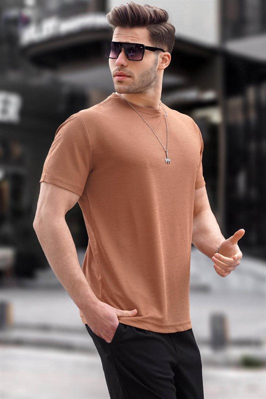 MDX Brown Regular Fit Basic Men's T-Shirt 6069 - Ciudad Río Bravo