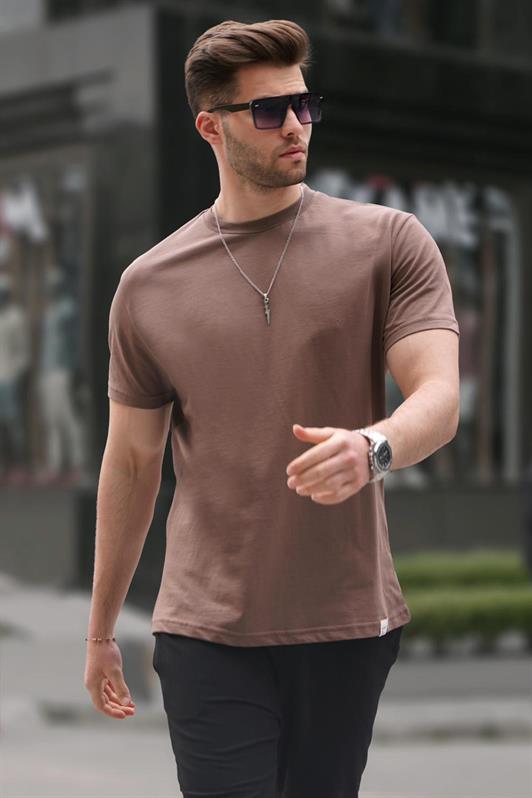 MDX Brown Regular Fit Basic Men's T-Shirt 6131 - Pylaía