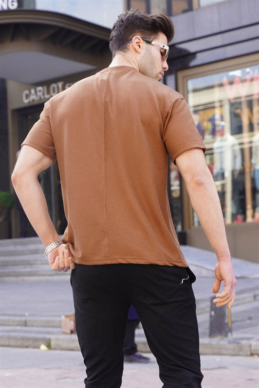 MDX Brown Regular Fit Basic Men's T-Shirt 6099 - East Orange