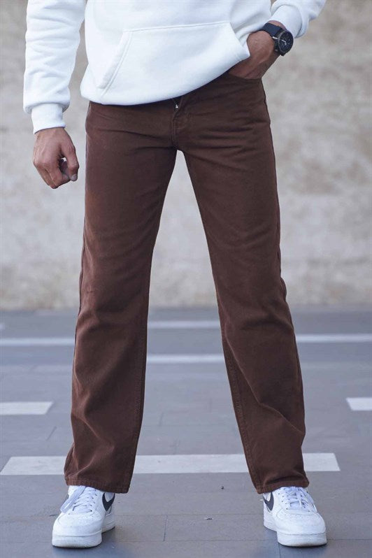 MDX Brown Straight Fit Men's Jeans Pants 6312 - Richmond