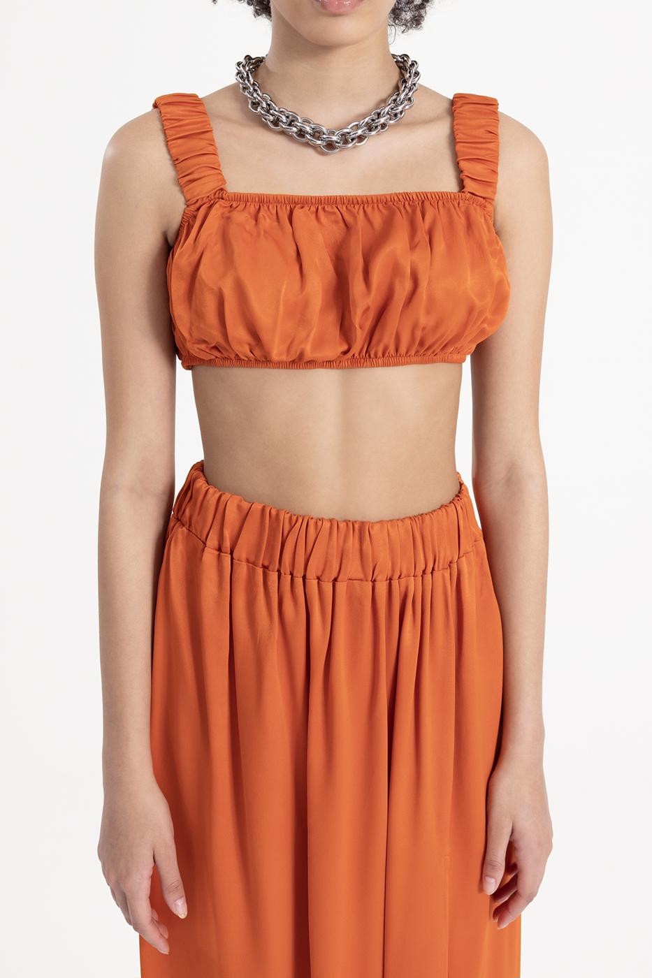 BSL Women Wide strap shirred bustier - Kozáni