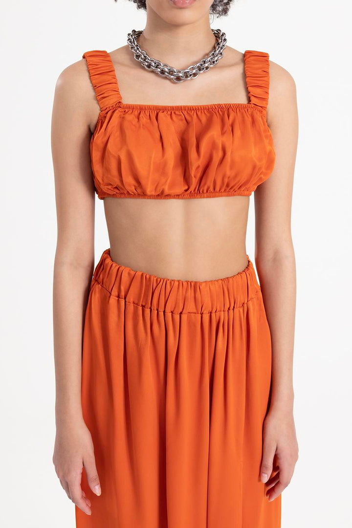 BSL Women Wide strap shirred bustier - Kozáni