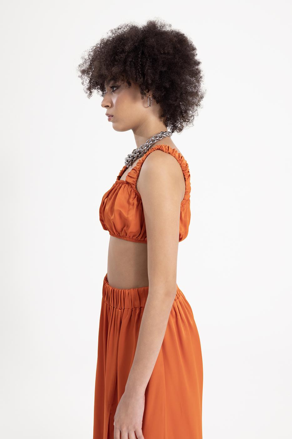 BSL Women Wide strap shirred bustier - Kozáni