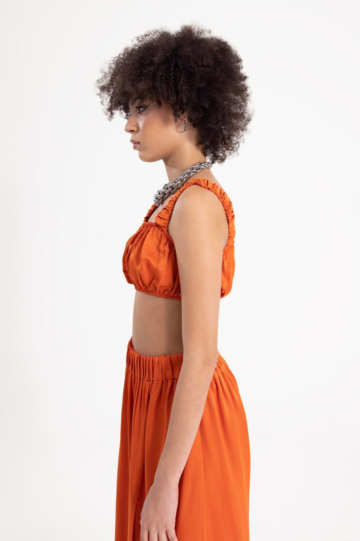 BSL Women Wide strap shirred bustier - Kozáni
