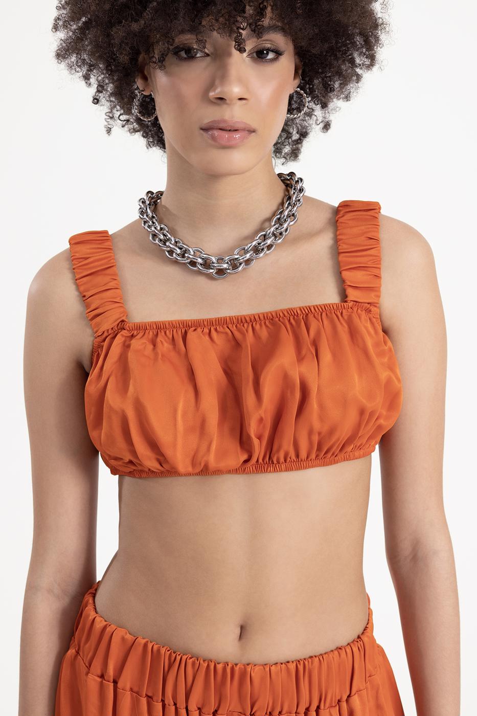 BSL Women Wide strap shirred bustier - Kozáni