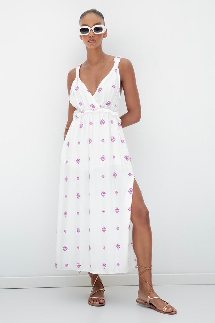 BSL Women Wide Strapped Midi Dress - Auburn