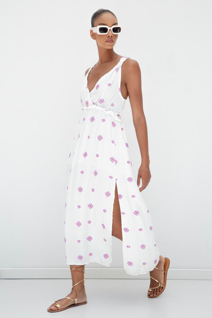 BSL Women Wide Strapped Midi Dress - Auburn