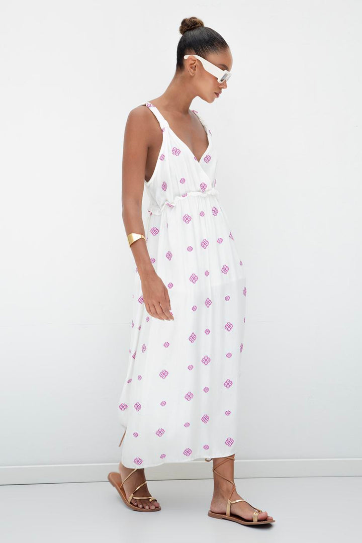 BSL Women Wide Strapped Midi Dress - Auburn