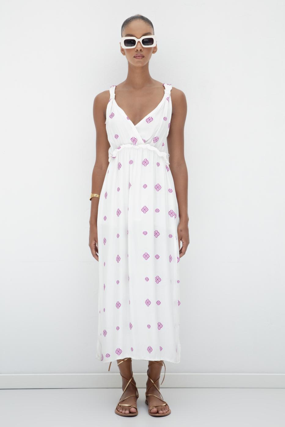 BSL Women Wide Strapped Midi Dress - Auburn