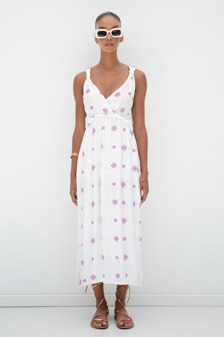BSL Women Wide Strapped Midi Dress - Auburn