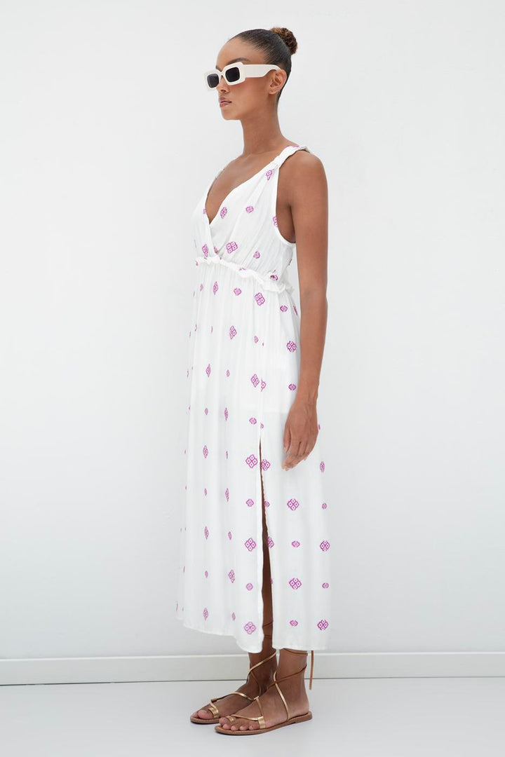 BSL Women Wide Strapped Midi Dress - Auburn