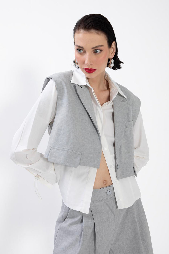 BSL Women Capped Crop Vest - Nancy