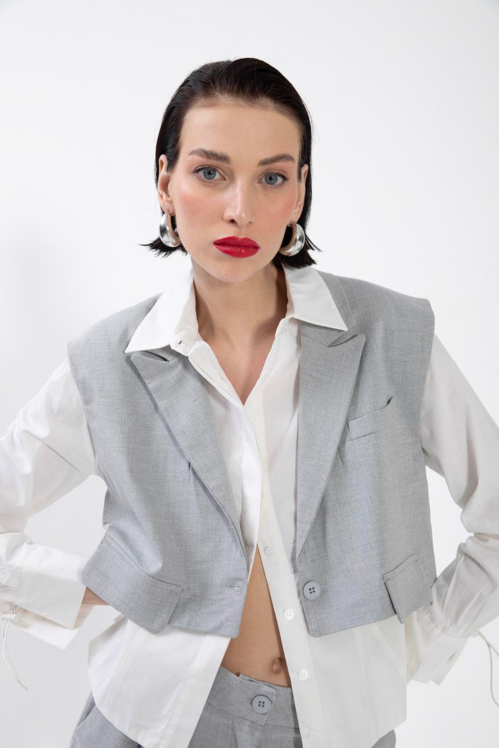 BSL Women Capped Crop Vest - Nancy