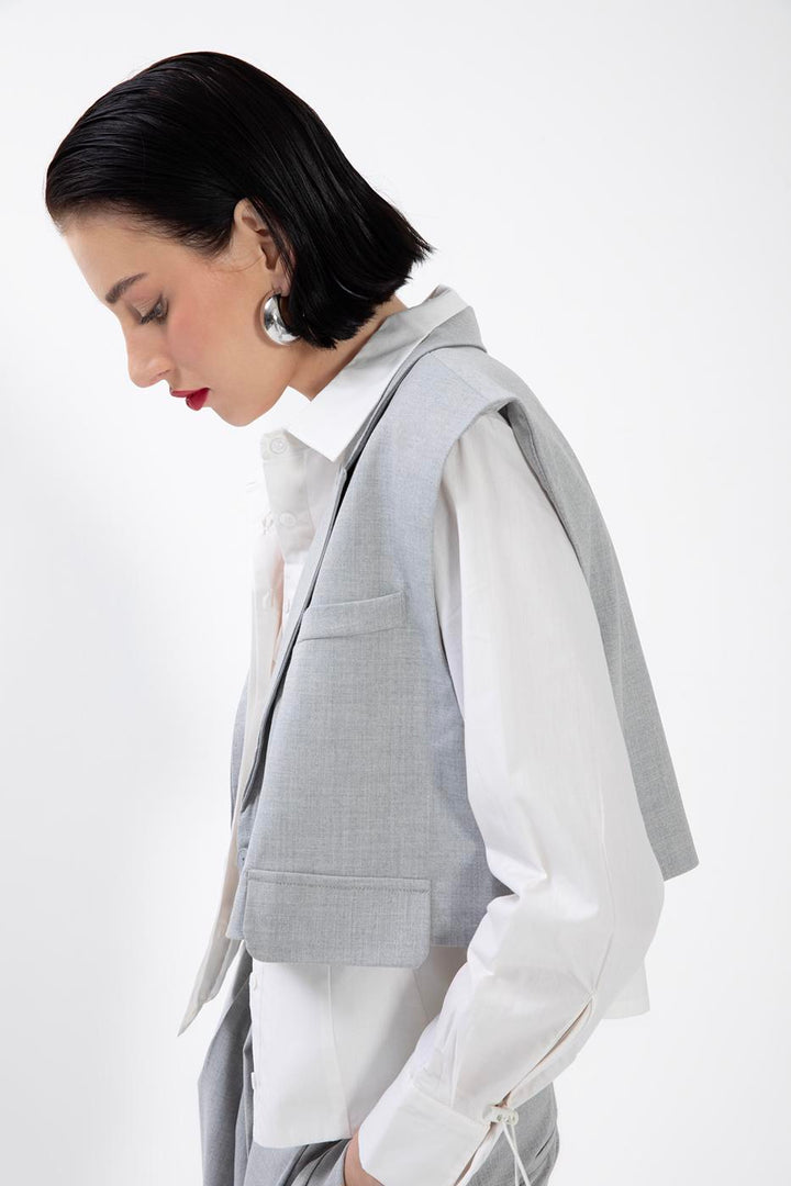 BSL Women Capped Crop Vest - Nancy