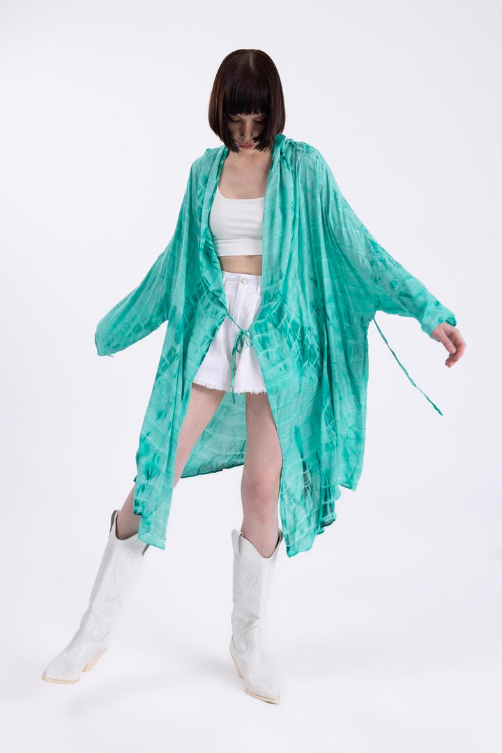 BSL Women Hooded midi kimono - Empoli