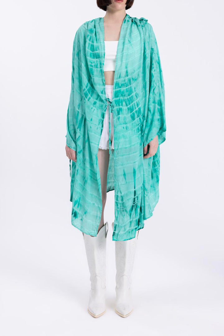 BSL Women Hooded midi kimono - Empoli