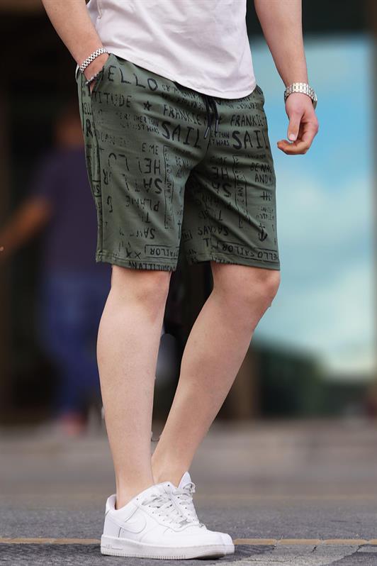 MDX Madmext Panel Printed Khaki Capri 2408 - Viana do Castelo