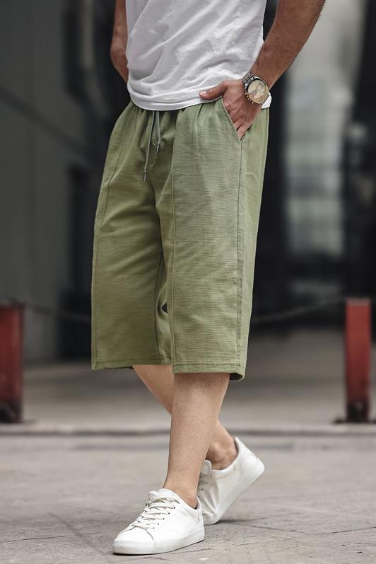 MDX Haki Men's Linen Capri Shorts 6538 - Mazatlán