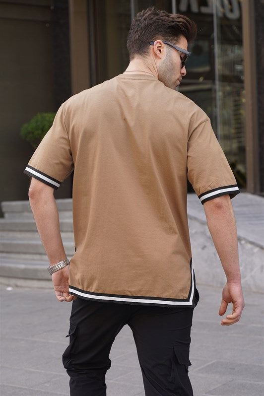 MDX Cappuccino Bicycle Neck Striped T-shirt 6097 - Grande Prairie