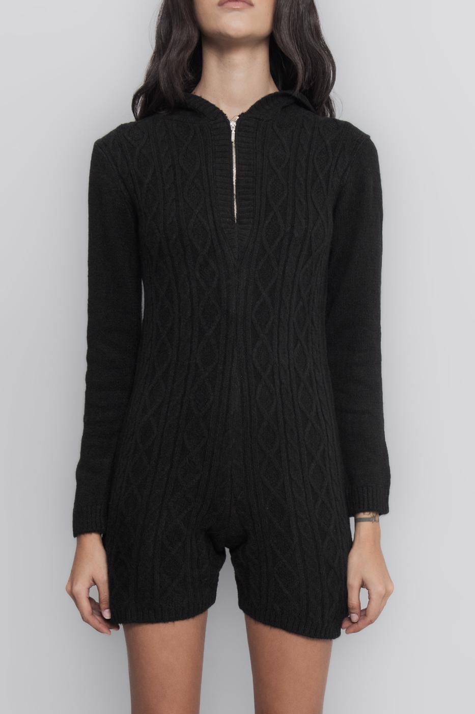 BSL Women Hooded Knit Mini Romper - Estepona