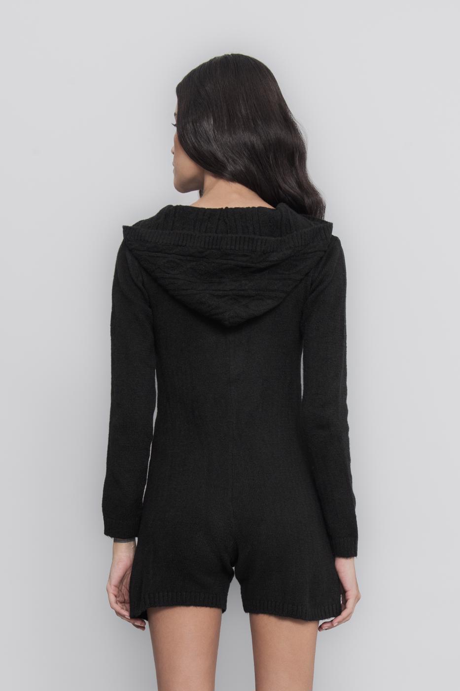 BSL Women Hooded Knit Mini Romper - Estepona