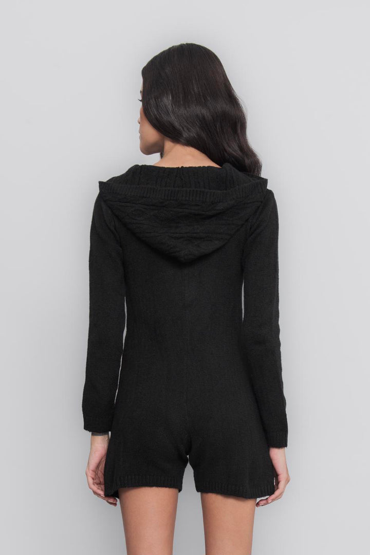 BSL Women Hooded Knit Mini Romper - Estepona