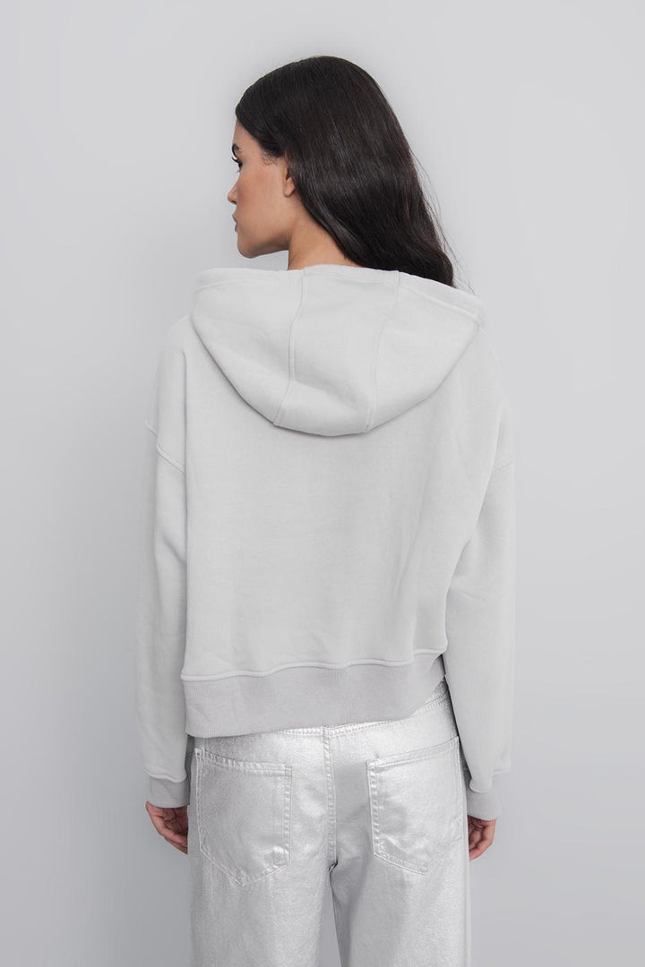BSL Women Hooded Embroided Fleece Sweatshirt - Joué-lés-Tours