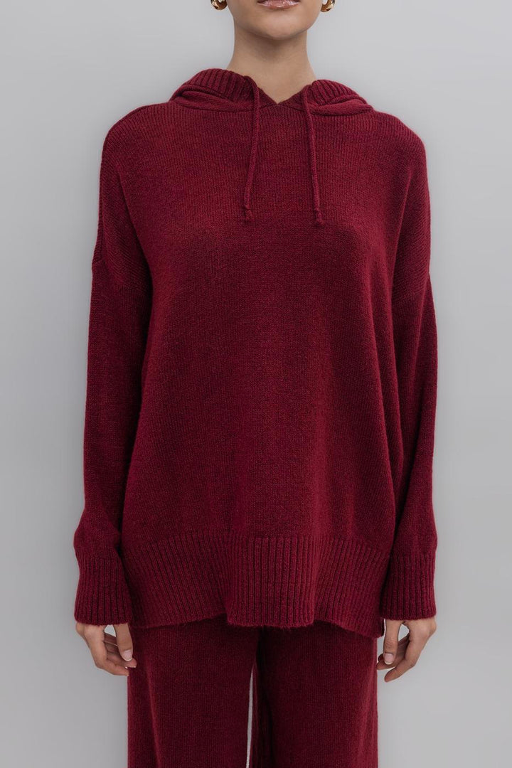 BSL Women Hooded Long Knit Pullover - Chapel Hill