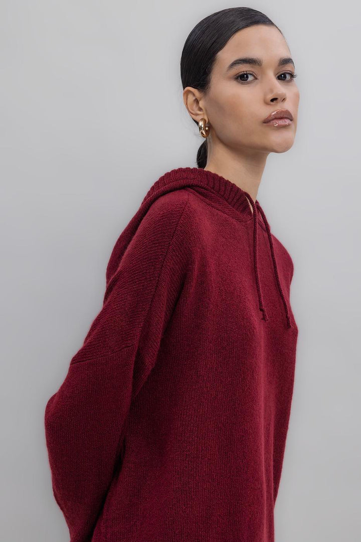 BSL Women Hooded Long Knit Pullover - Chapel Hill