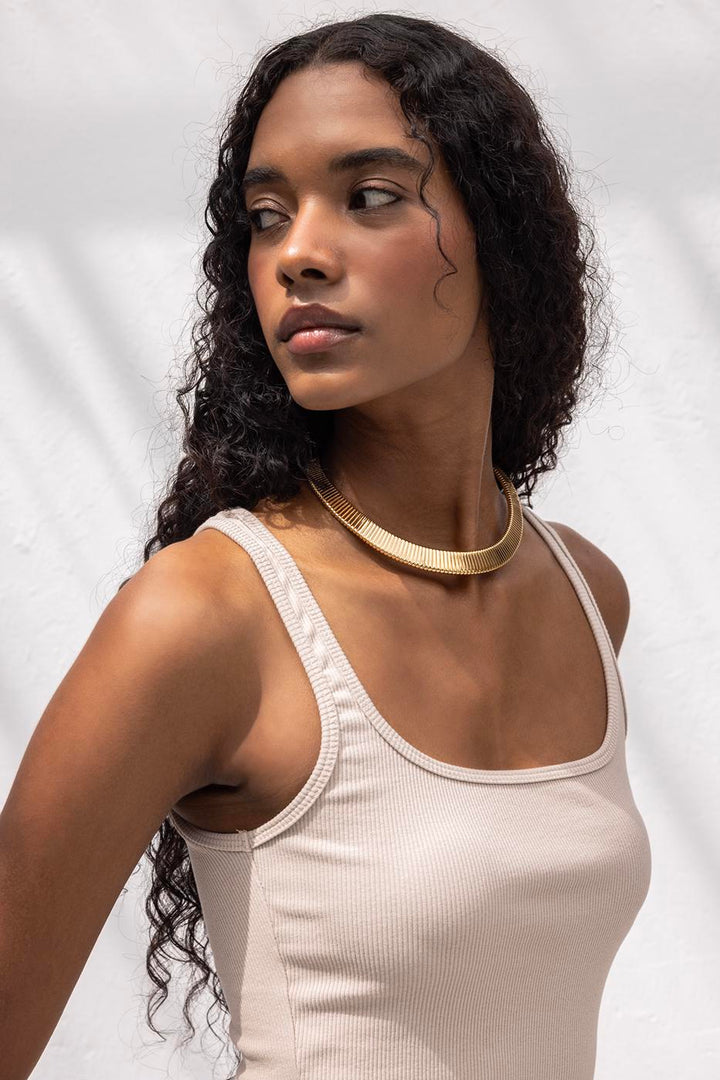 BSL Women Square Neck Tank Top - Old Bridge